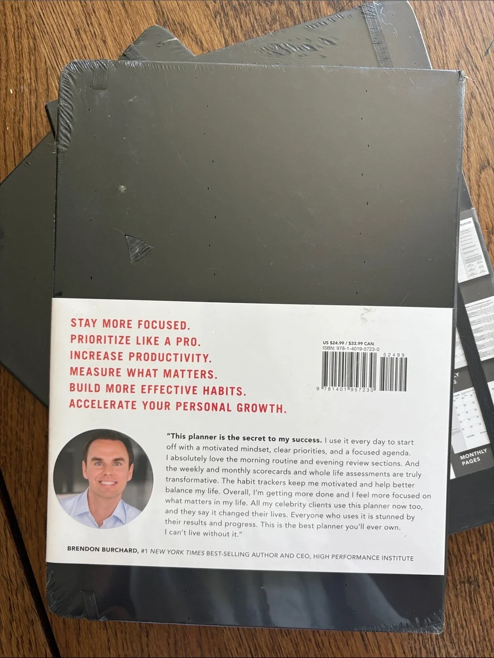 NEW 3 Pack The High Performance Planner - Black Daily Productivity Planner